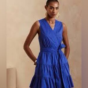 Banana Republic Blue Wrap Dress